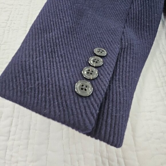 NEW J.Crew Men's $598 Ludlow Topcoat Heavyweight Wool Navy Size 40L NWT BS472 - Picture 12 of 16